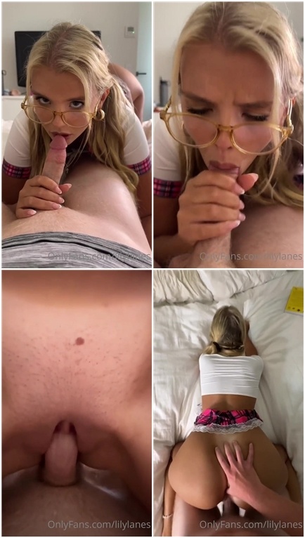 Lilylanes – Schoolgirl Sister Facial Sextape Video Leaked HD 720p