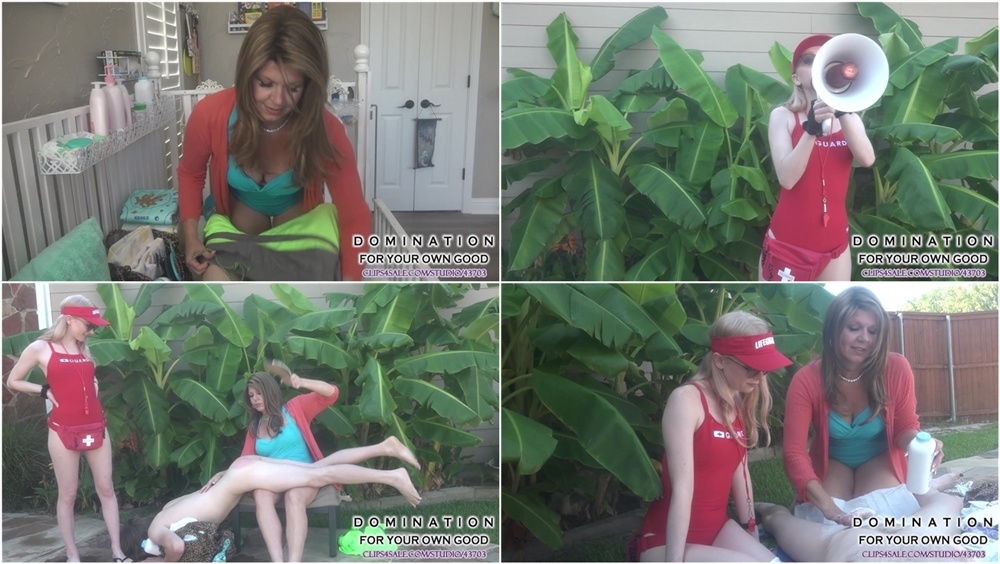 Domination For Your Own Good – Mommy Katherine and Lifeguard Allison Diaper Disciplines You at the Pool FullHD 1080p
