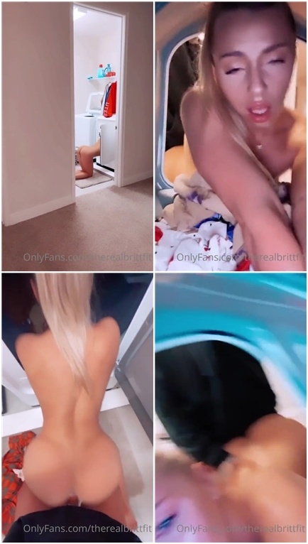 Therealbrittfit – My Sister stuck Washing Machine Sextape Video Leaked HD 720p